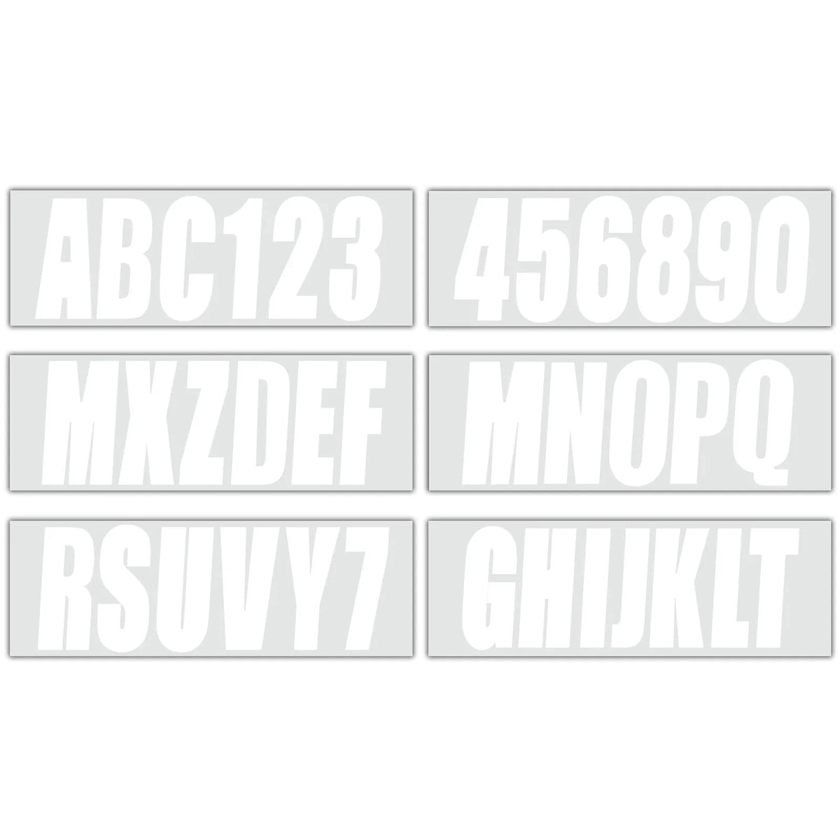 Boat Registration Letters & Numbers Decals Sticker Set A-Z & 0-9