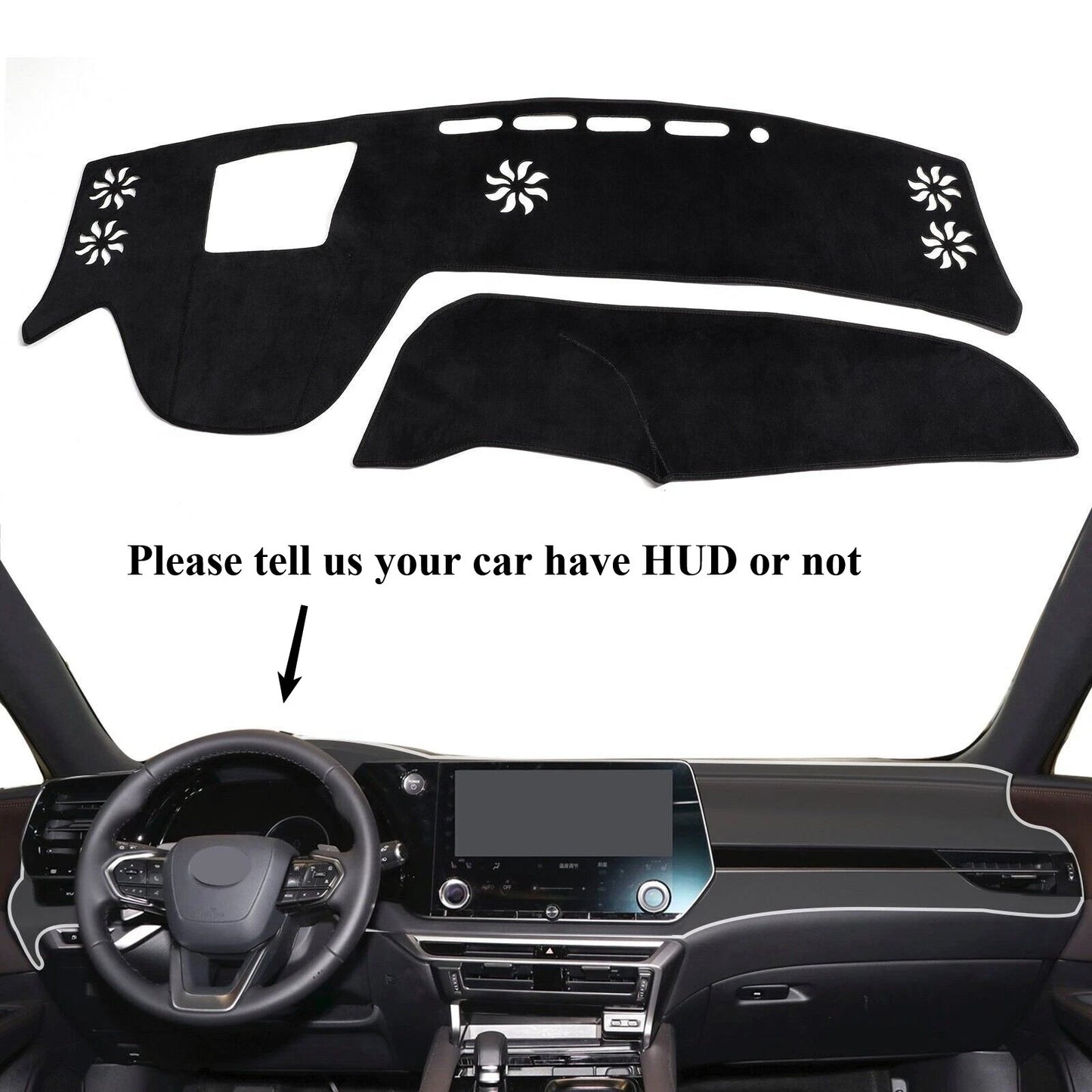 Dash Mat Dashmat for Lexus RX Black Dashboard Cover Pad Car Carpet (2023–2024)