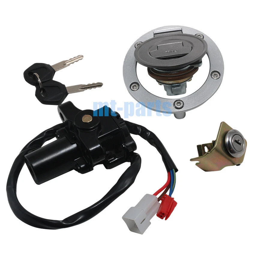 Ignition Key Switch, Fuel Tank Cap, Seat Lock Set for Yamaha YZF R6 (2006-2016)