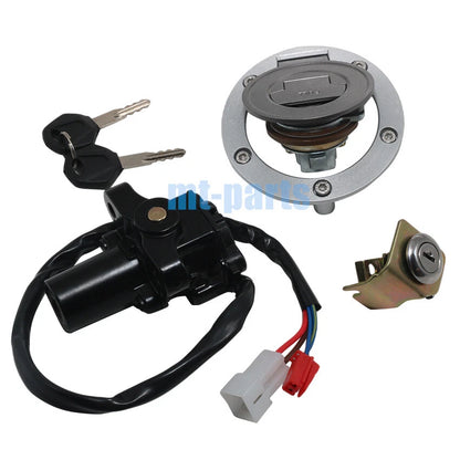 Ignition Key Switch, Fuel Tank Cap, Seat Lock Set for Yamaha YZF R6 (2006-2016)