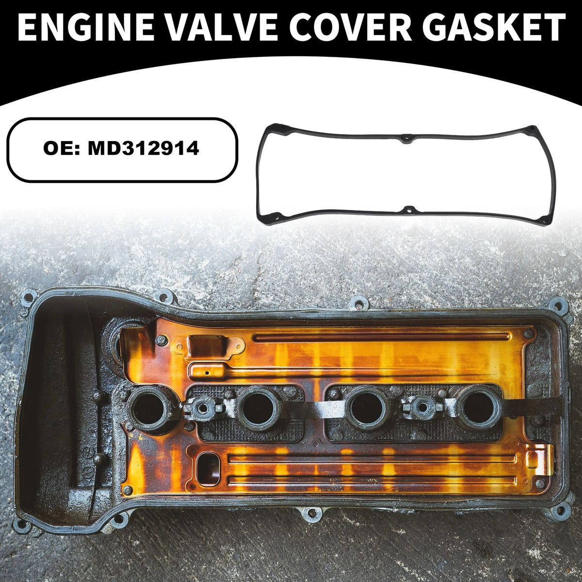 Valve Cover Gasket for Mitsubishi Lancer VI (CK/P_A) 1.3 12V (1996-2000)