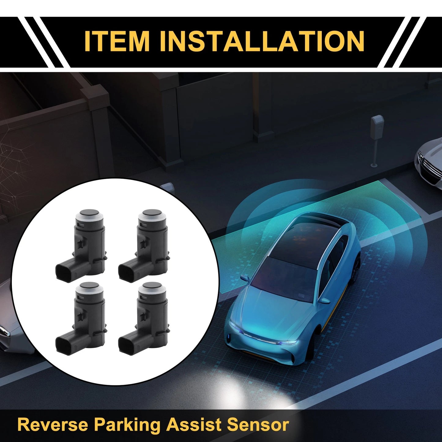 4 Pcs Bumper Reverse Backup Parking Sensors for Ford F-150 (2009-2014)