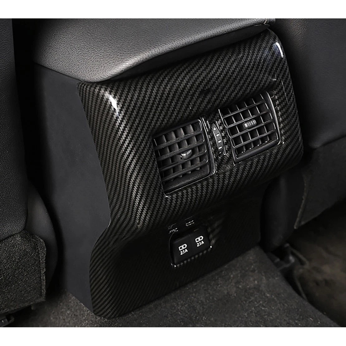 Carbon Fiber ABS Armrest Rear Vent Outlet Cover for Toyota Camry (2018-2020)