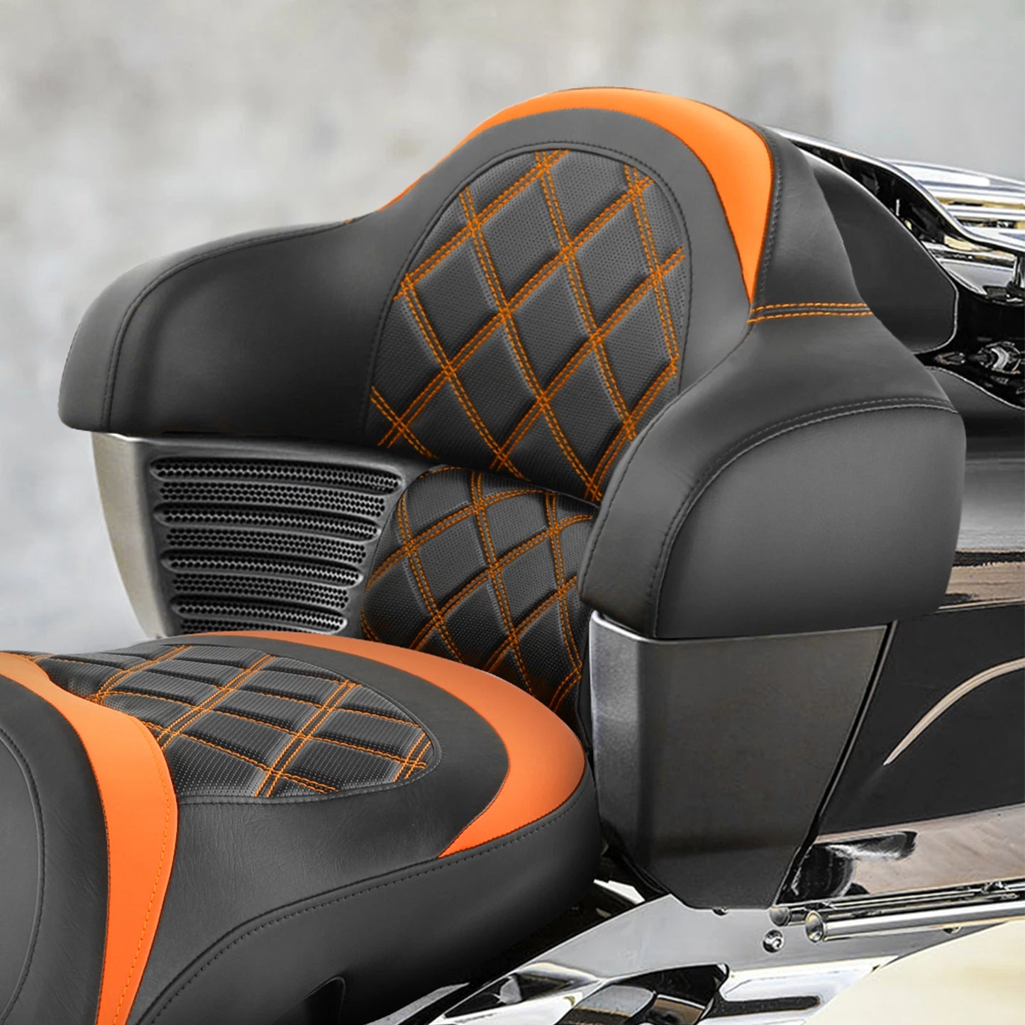 Black Rear Trunk Backrest for Indian Springfield Chieftain (2014-2023)