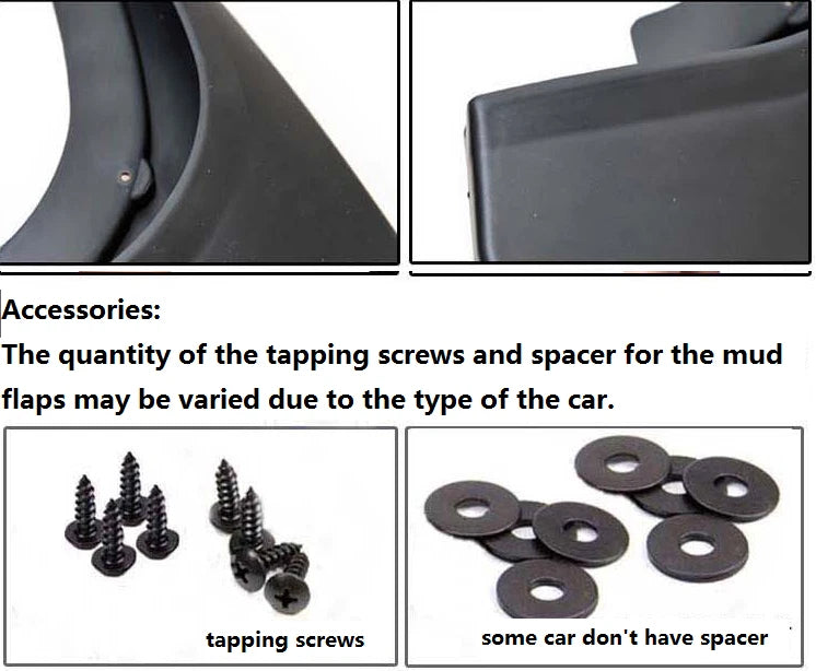 Mud Flaps Splash Guards for Hyundai Sonata 2011-2014 (2 x Mud Flaps)
