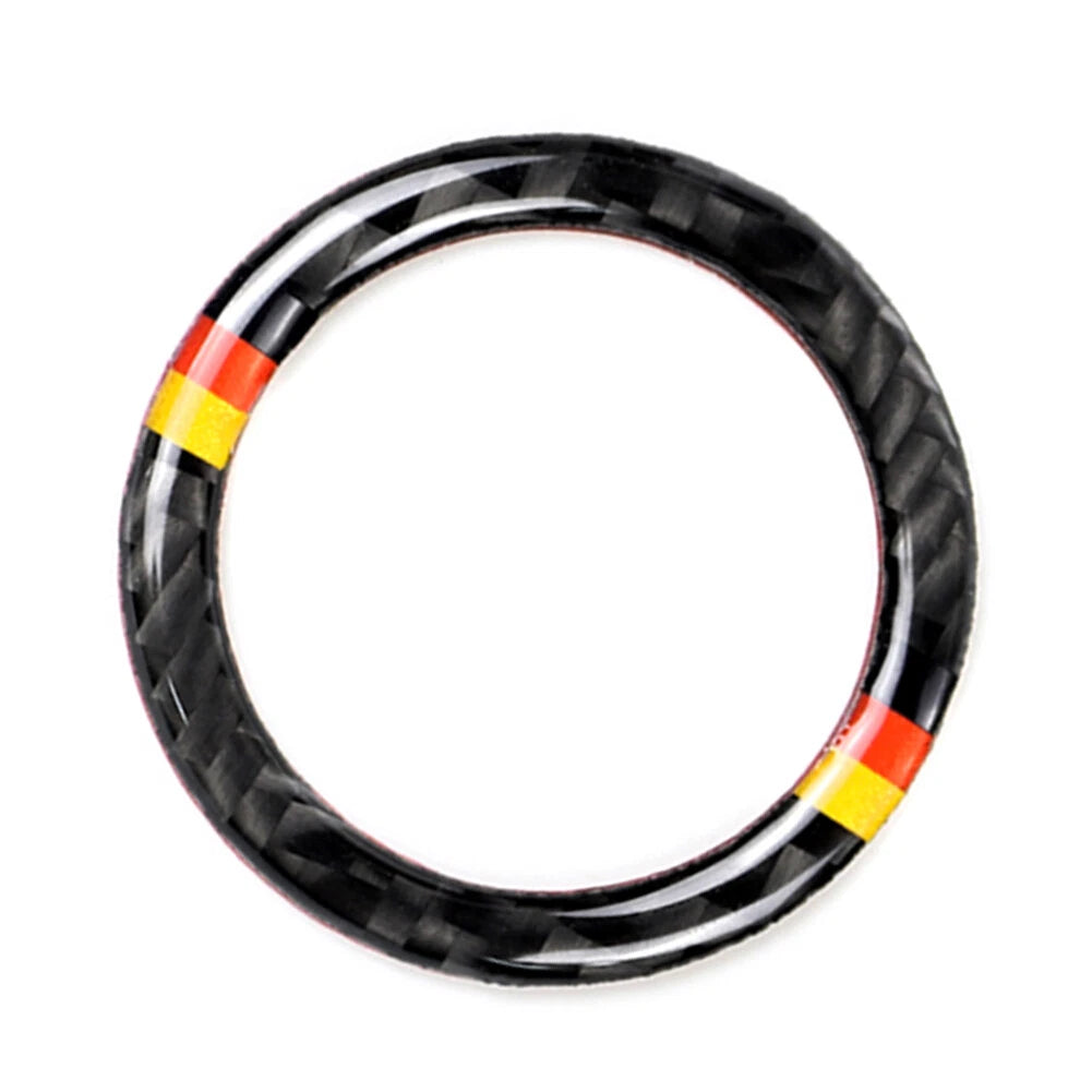 Carbon Fiber Engine Start Stop Button Ring Cover for Mercedes-Benz A B C GLC