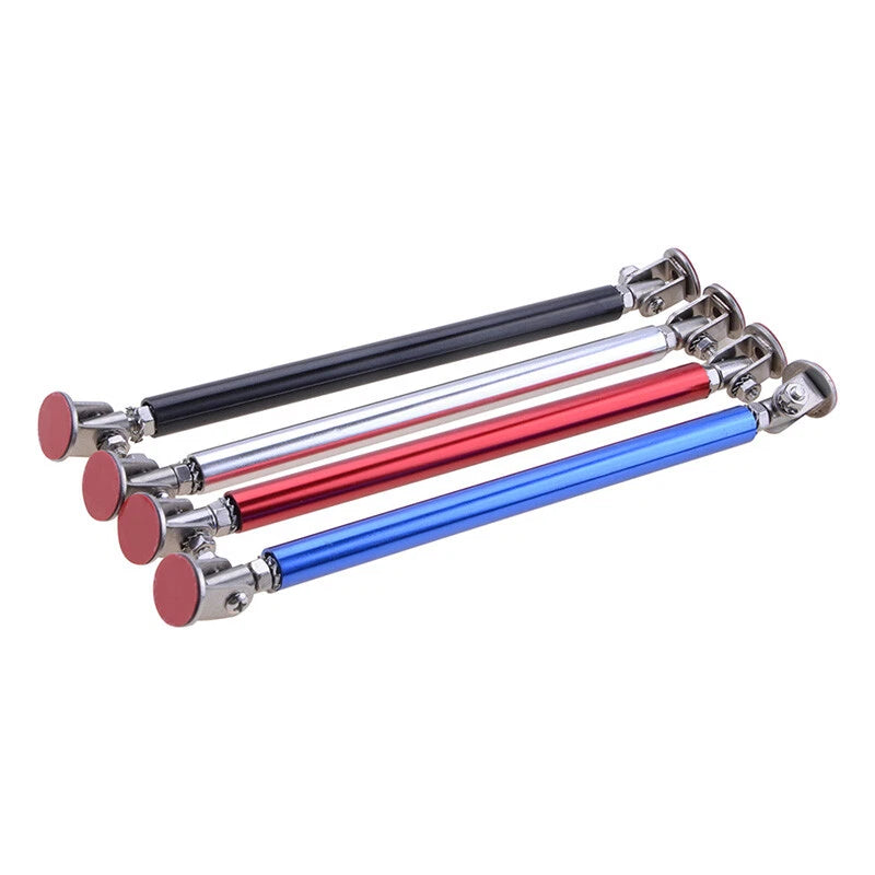 Adjustable Black Front Bumper Lip Splitter Strut Rods