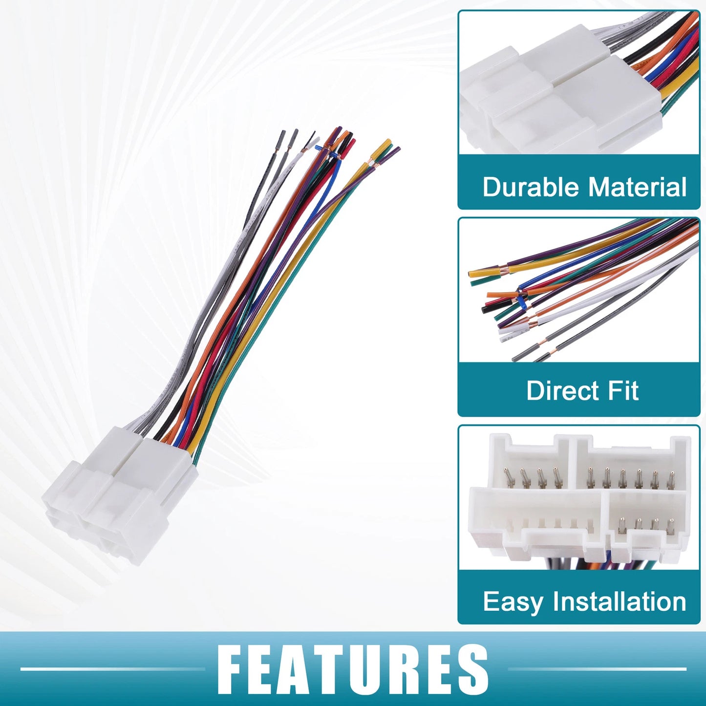 1 x Set Car Stereo CD Player Wiring Harness for Chevrolet