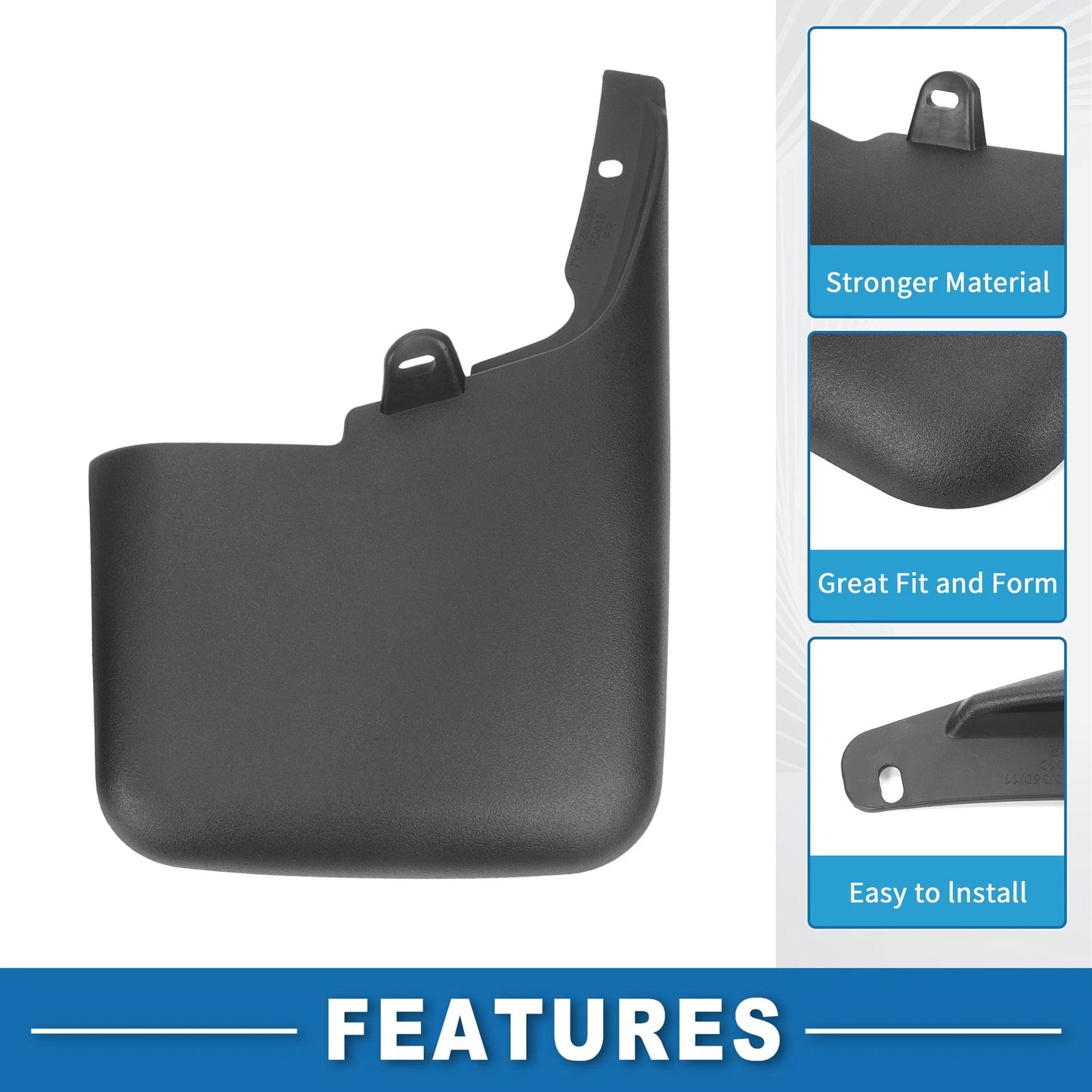 Front & Rear Mud Flaps for Ford F-250 (2011-2016)