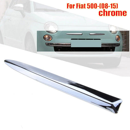 Left Side Chrome Front Bumper Upper Grill Moulding Trim for Fiat 500 (2007-2015)