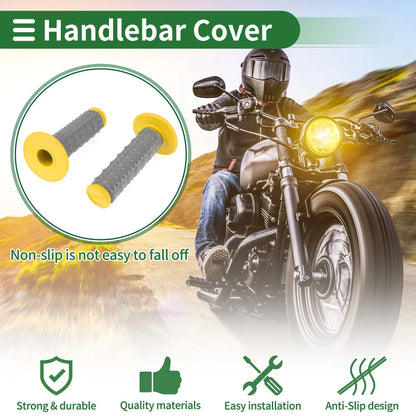7/8" 22mm / Hand Grips Rubber Yellow for Motorcycle