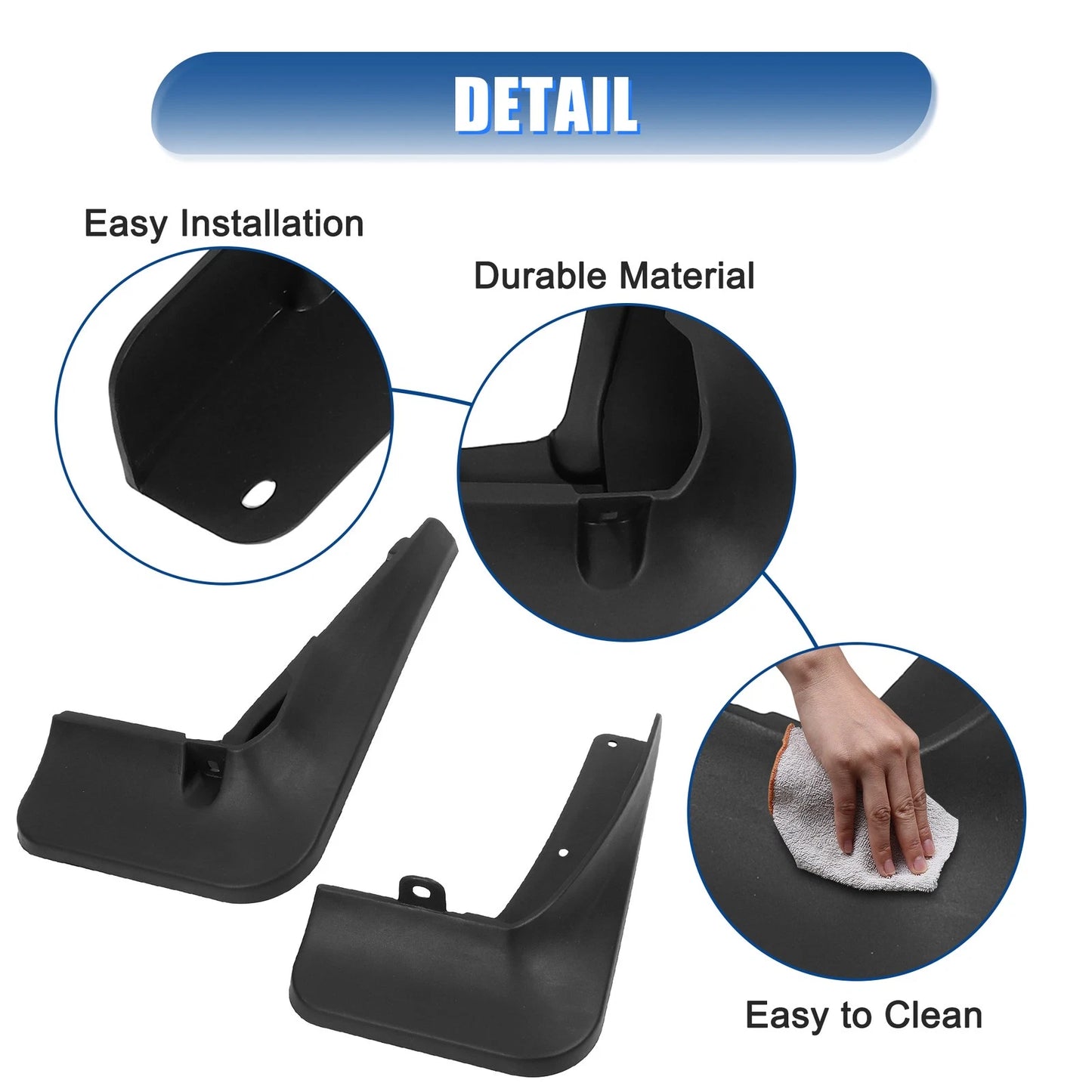 Mudguard Fender Kit  for Toyota Highlander (2020-2021) Black
