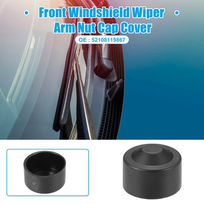 Front Windshield Wiper Arm Nut Cover Caps for BMW i3 (2014-2021)