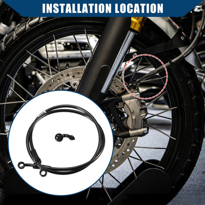 1set 110cm Brake Line Oil Hose Fitting with Banjo for Motorcycle