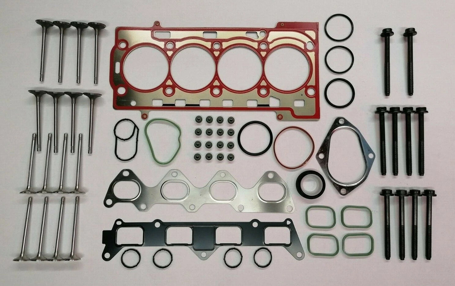 Head Gasket Set Bolts 8 Inlet 8 Exhaust Valves 1.4 TSi Golf Beetle Touran Polo