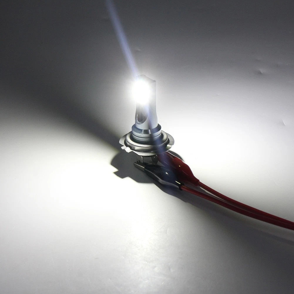 2 x H7 LED Headlight Bulbs for High Low Beam White Light for Universal
