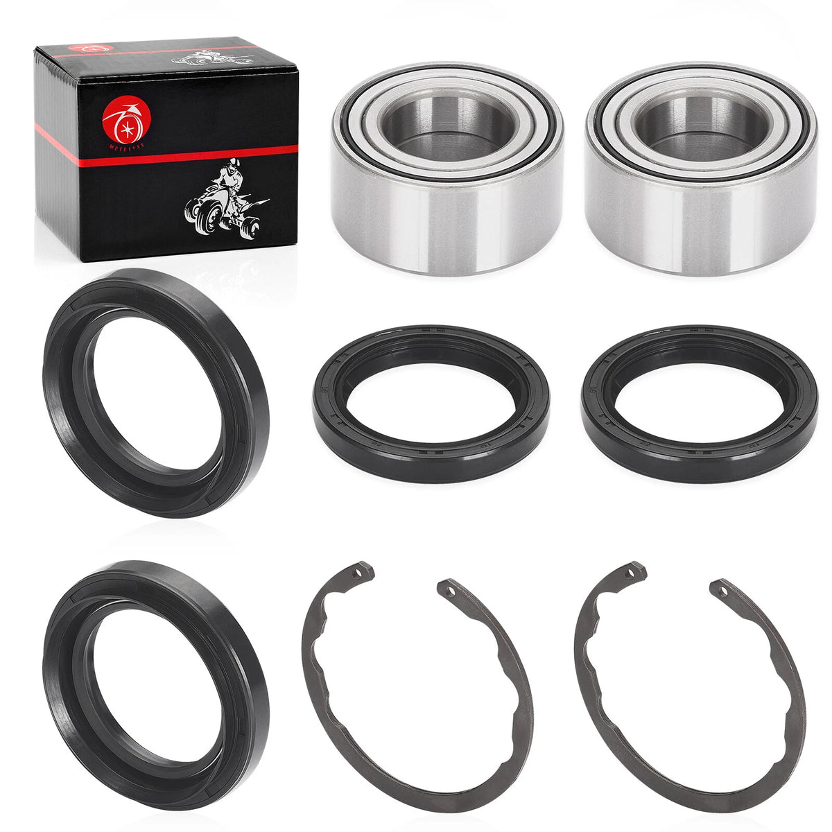 Front Wheel Bearings Seals Kit / Kawasaki Bayou 300 400 (1987–1998)