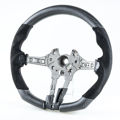 Steering Wheel Matte Carbon Suede for BMW F10 F11 F07 F12 F13 F06 F01 F02 (2010-2017)