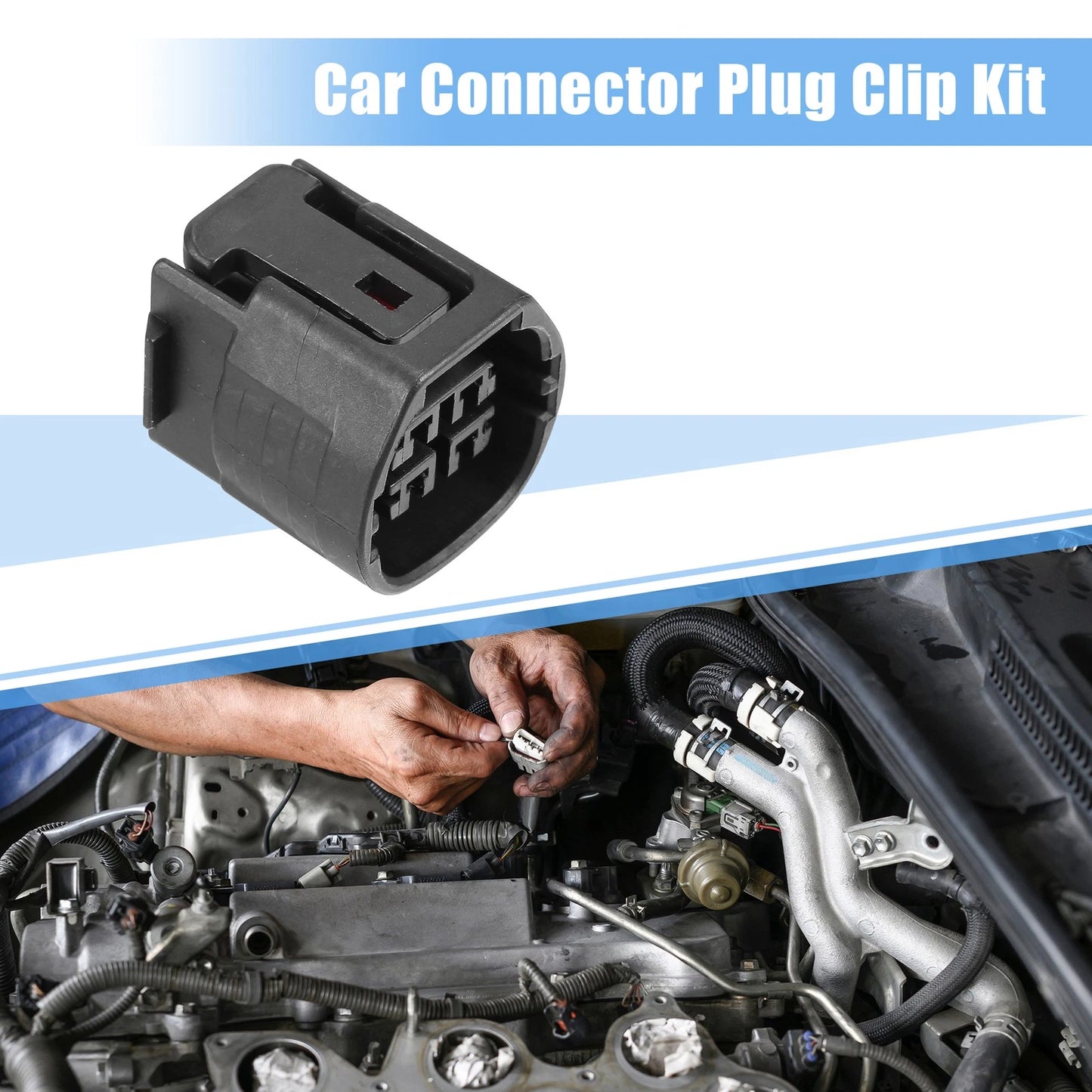 Set 4 Pin Alternator Connector Adapter Clip for Toyota