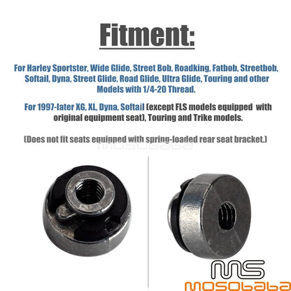 Fender Seat Nut 1/4-20 Thread for Harley Softail Street Bob Road King (2018-2023)