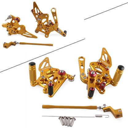 Rearset Foot Pegs Set for Aprilia RSV4 (2009-2011) - Gold 2 x Rear Sets
