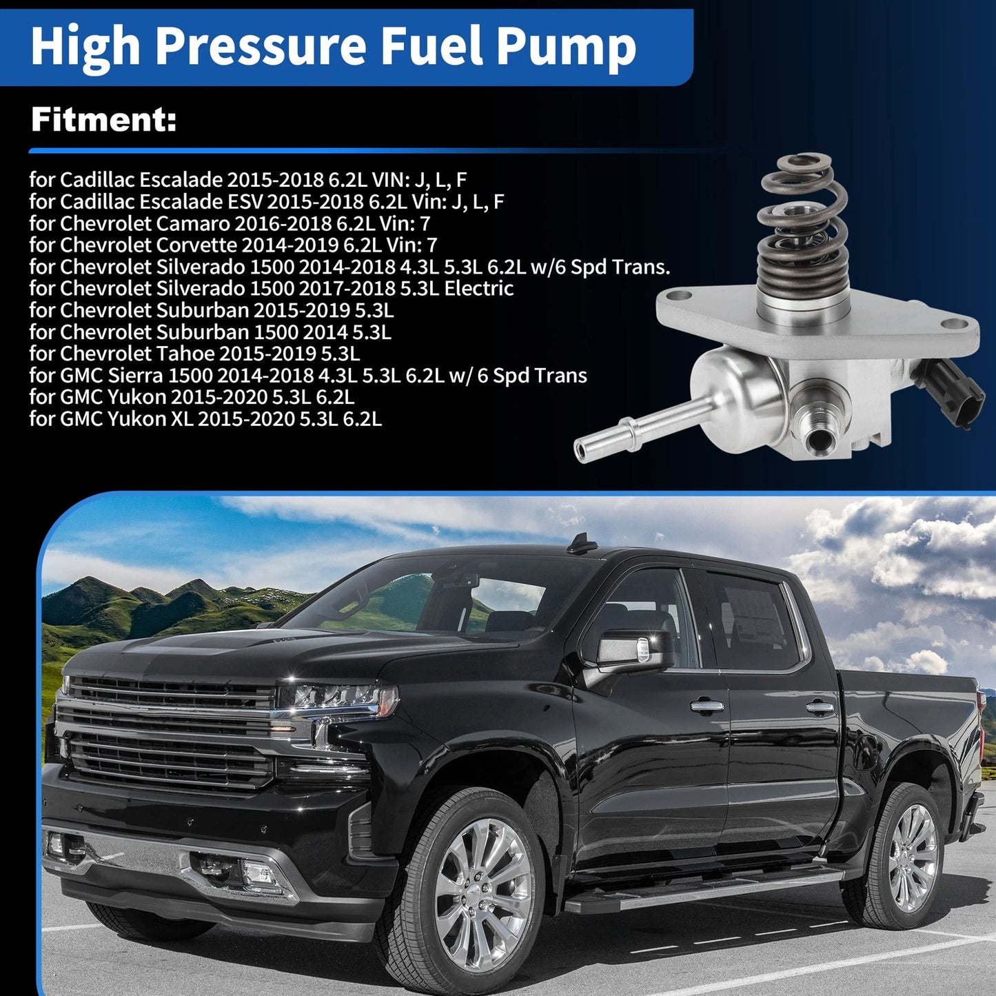 GDI High Pressure Fuel Pump for Chevrolet Silverado 1500 Tahoe