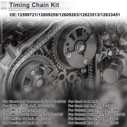 Timing Chain Kit 3.6L for Chevrolet Traverse Buick Enclave (2009-2016)