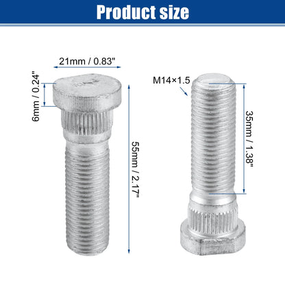 5 x M14x1.5 Car Wheel Lug Bolt Nut for Dodge Challenger Charger