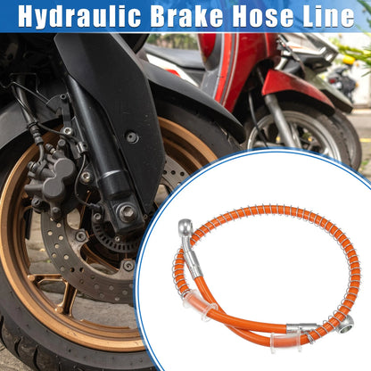 Hydraulic Brake Hose Line Pipeline 60cm for Motorcycle Orange