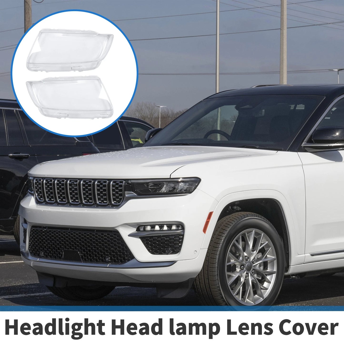 Car Front Left Right Headlight Lens Covers for Jeep Grand Cherokee (2001-2003)