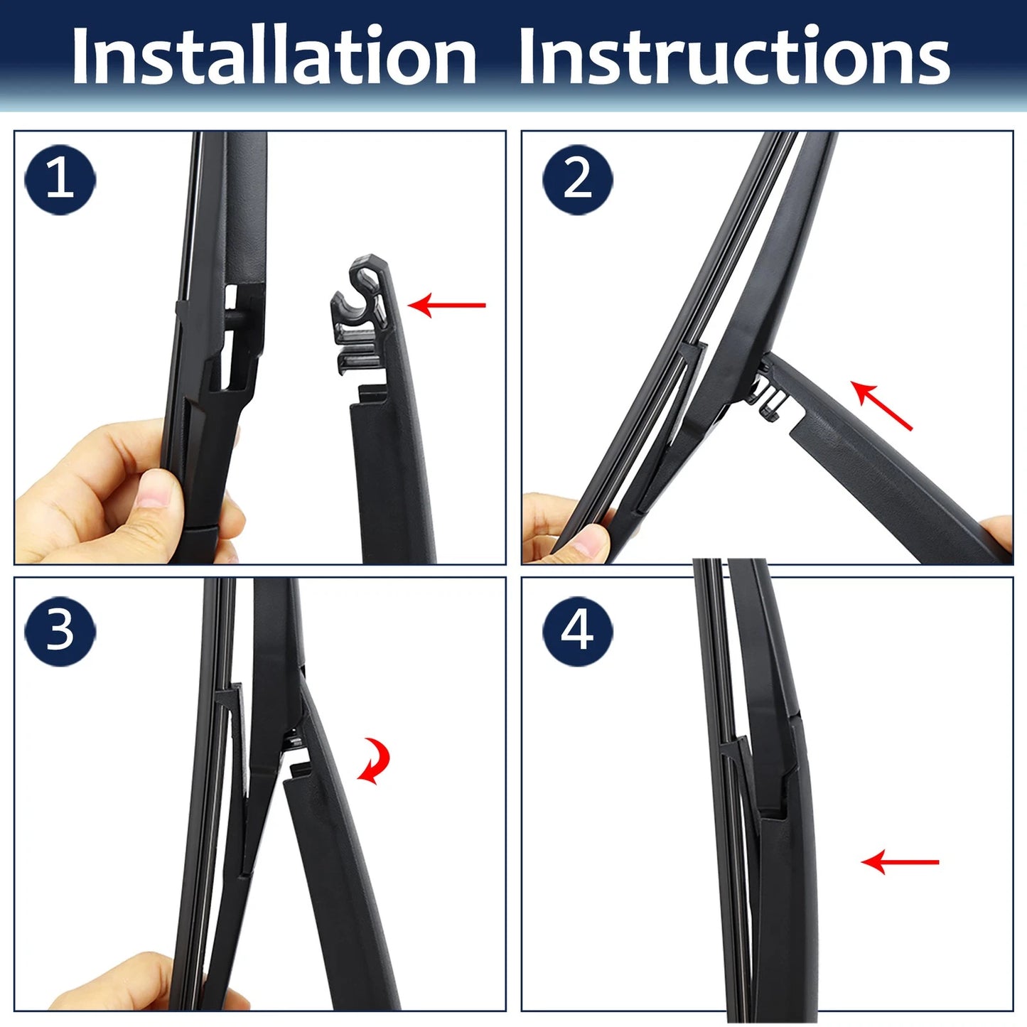 280mm Rear Wiper Blade Arm Set for Kia Sorento (2010-2014)