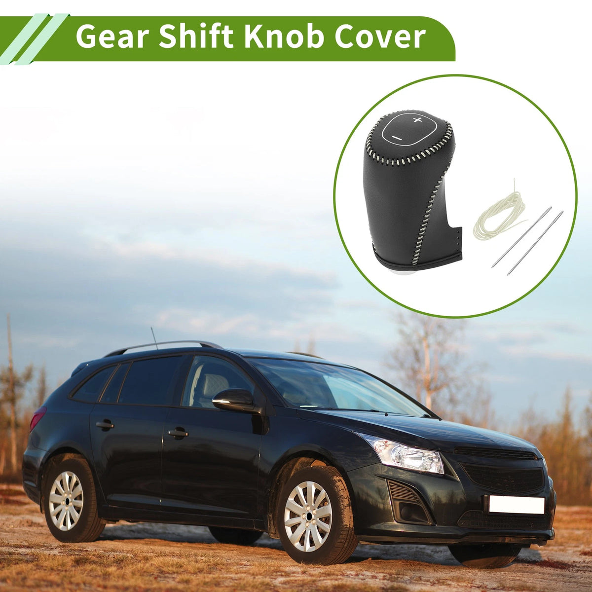 Gear Shift Knob Cover for Chevrolet Equinox Black Beige (2016 - 2020)