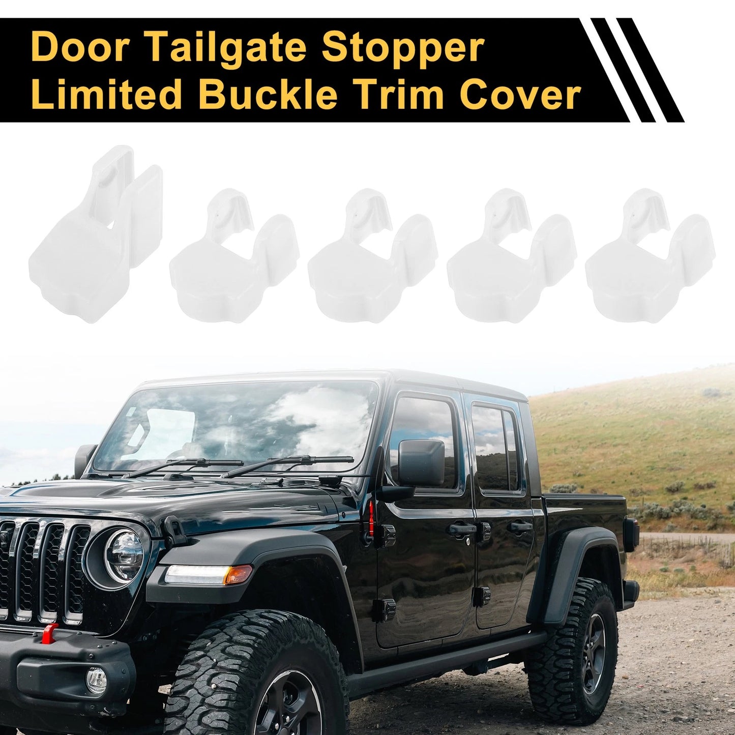 Door Limiting Cover Trim for Jeep Wrangler JL JLU (2018-2024) White