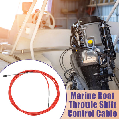 600cm 20FT Marine Boat Throttle Cable Red with Fastening Head