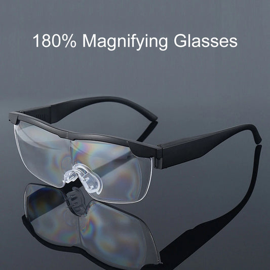 180% Magnifying Eyewear HD Glasses with LED Lights for Unisex