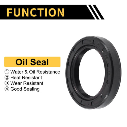 Oil Seal 40x58x10mm Seal Ring Rotary Shaft Seal NBR Rubber Black 5 pcs