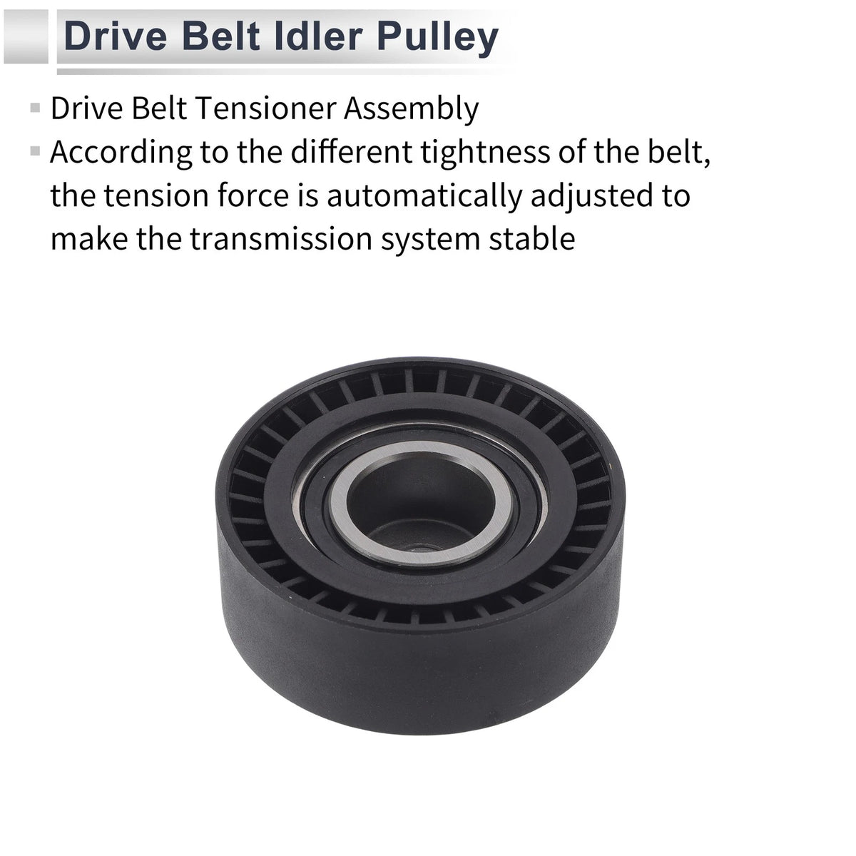 Drive Belt Idler Pulley for BMW Series 3 (1994-2006) Black 1 Pcs