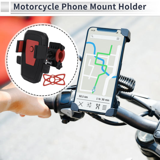 Motorcycle Phone Mount Holder 4.7-7.2" Phones Black 1 Pcs for Motorcycle