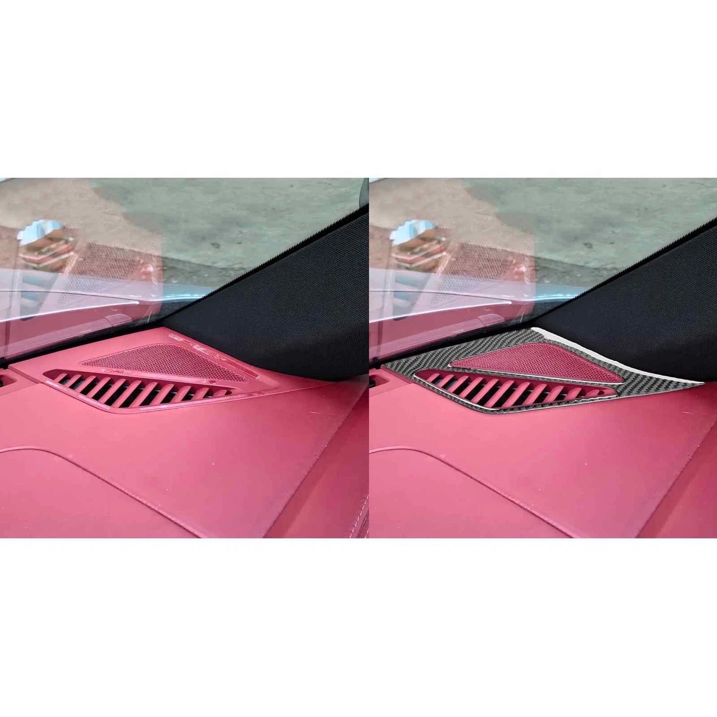 Soft Carbon Fiber Upper Dashboard Side Vent Trim for Porsche 911 992 2019-2023
