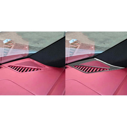 Soft Carbon Fiber Upper Dashboard Side Vent Trim for Porsche 911 992 2019-2023