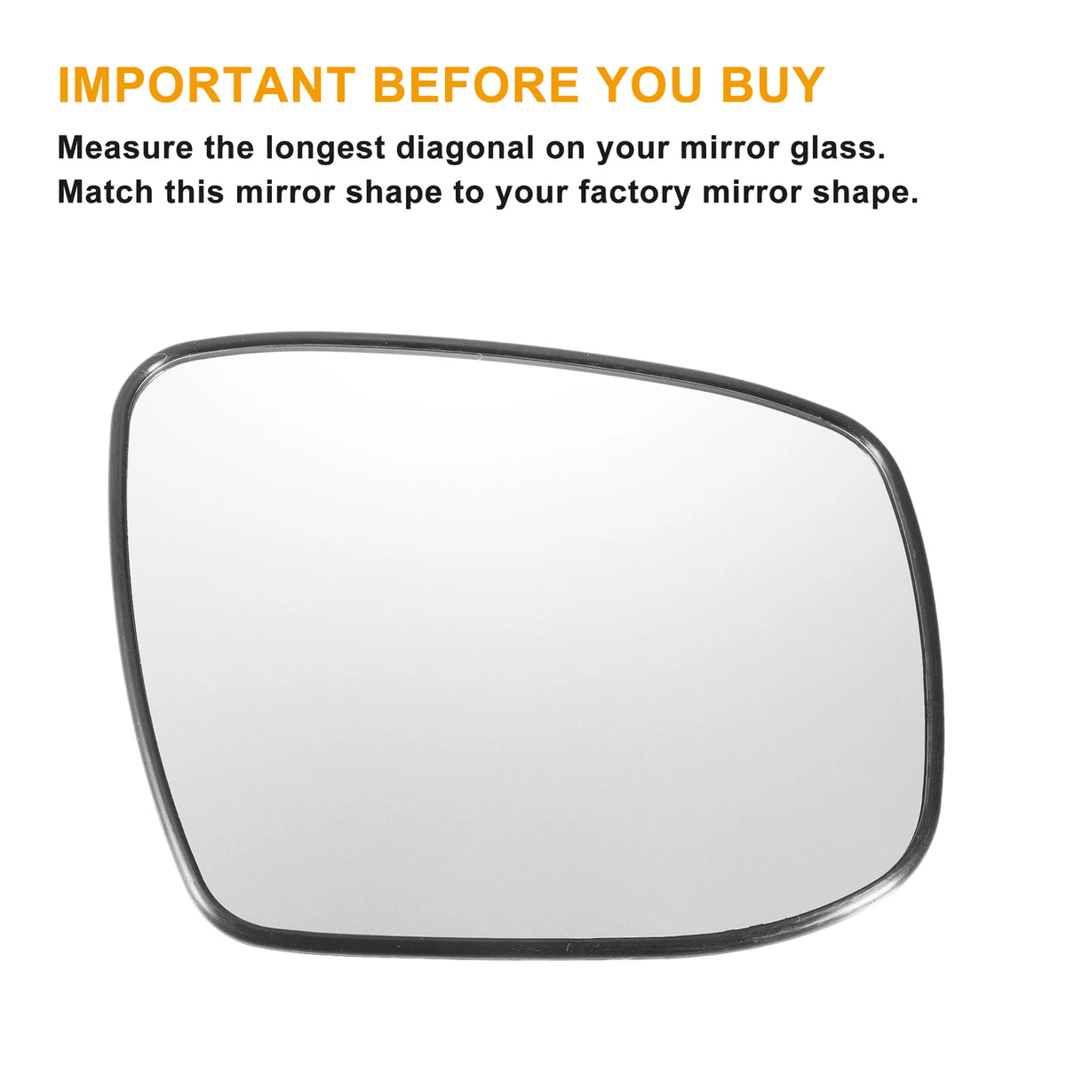Left Right White Mirror Glass Pair Non-heated for Honda Jazz Fit (2002-2008)