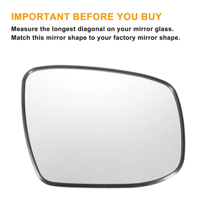 Left Right White Mirror Glass Pair Non-heated for Honda Jazz Fit (2002-2008)