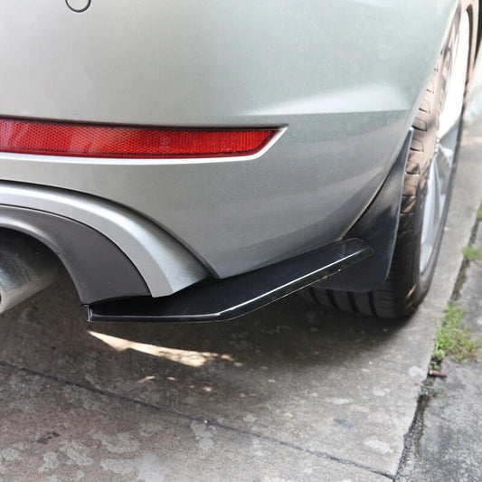 2 x Glossy Black Rear Bumper Diffuser Splitters for Dodge Charger RT SRT (2015-2023)