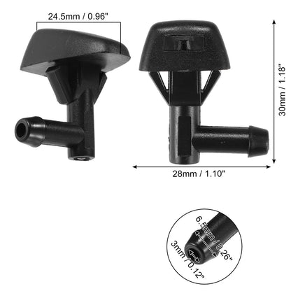 4 x Front Windshield Wiper Washer Nozzles for Volvo S60 (2001-2010)