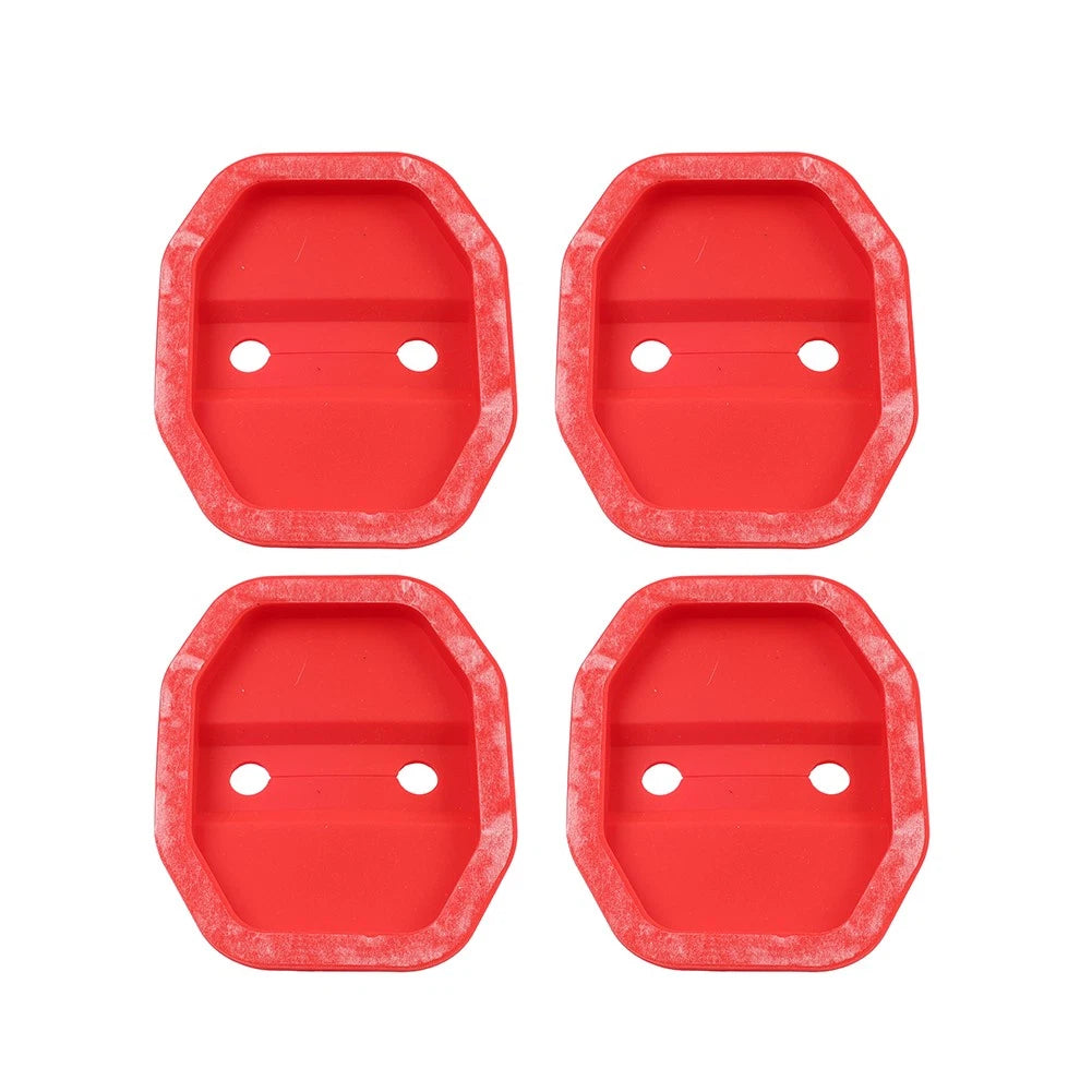 4 x Red Car Door Lock Protective Covers for BMW F40 F45 G20, Benz C-Class, Maserati
