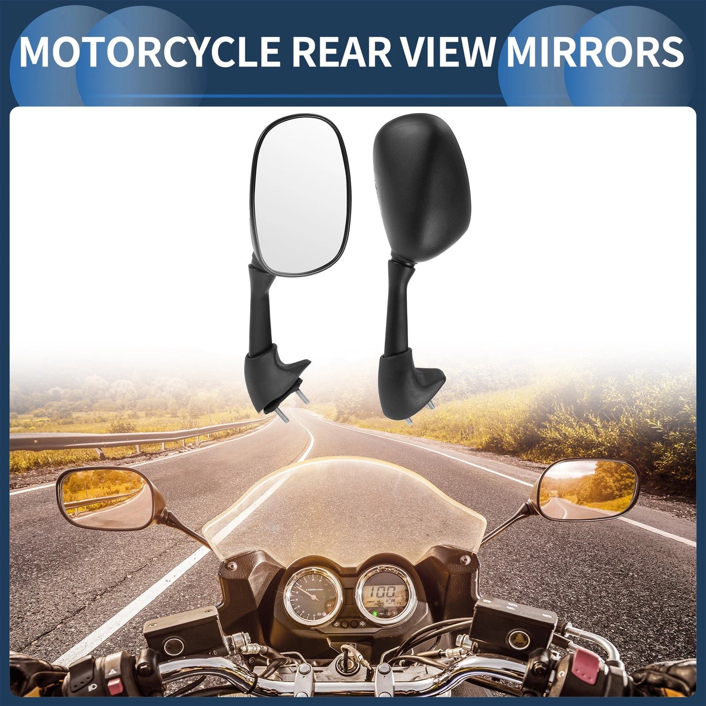 1 x Set Rear View Mirrors for Yamaha YZF R1 (1998–2008)