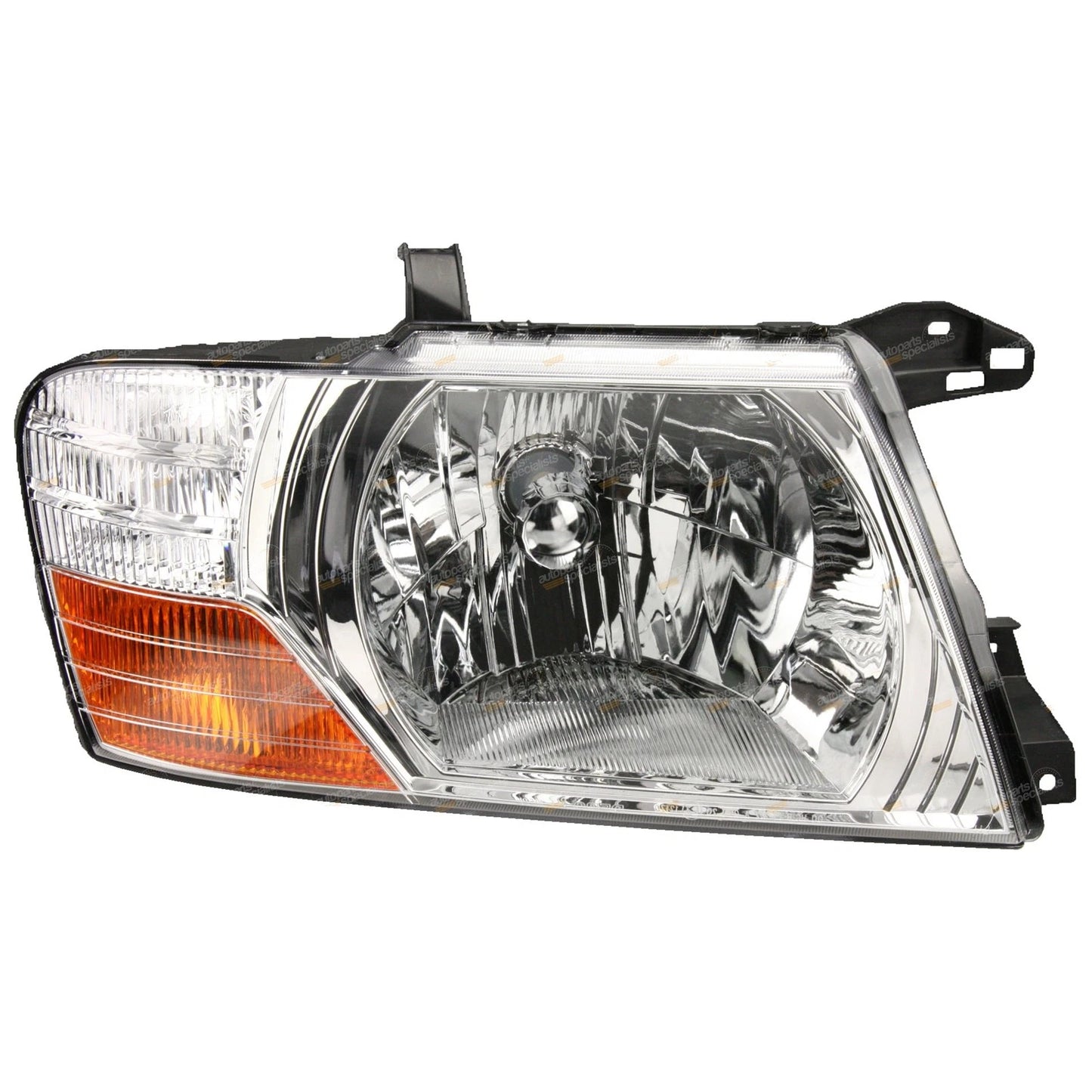 Chrome Headlights Pair LH+RH for Mitsubishi Pajero (2002 - 2006)