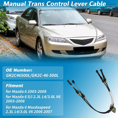 Manual Transmission Gear Shifter Cable for Mazda 6 S/i (2003-2008)