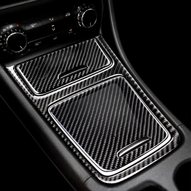 Car Real Carbon Center Console Cover Trim For Benz CLA GLA Class W117 2014-18