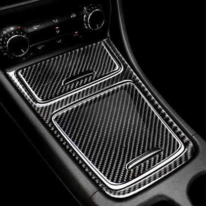 Car Real Carbon Center Console Cover Trim For Benz CLA GLA Class W117 2014-18